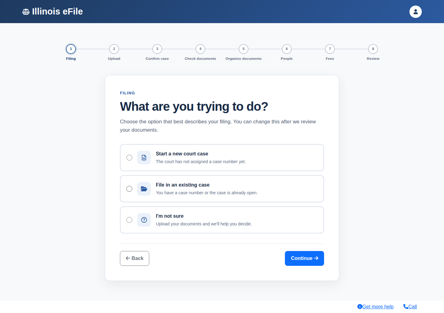 Step 1: Choose your filing path