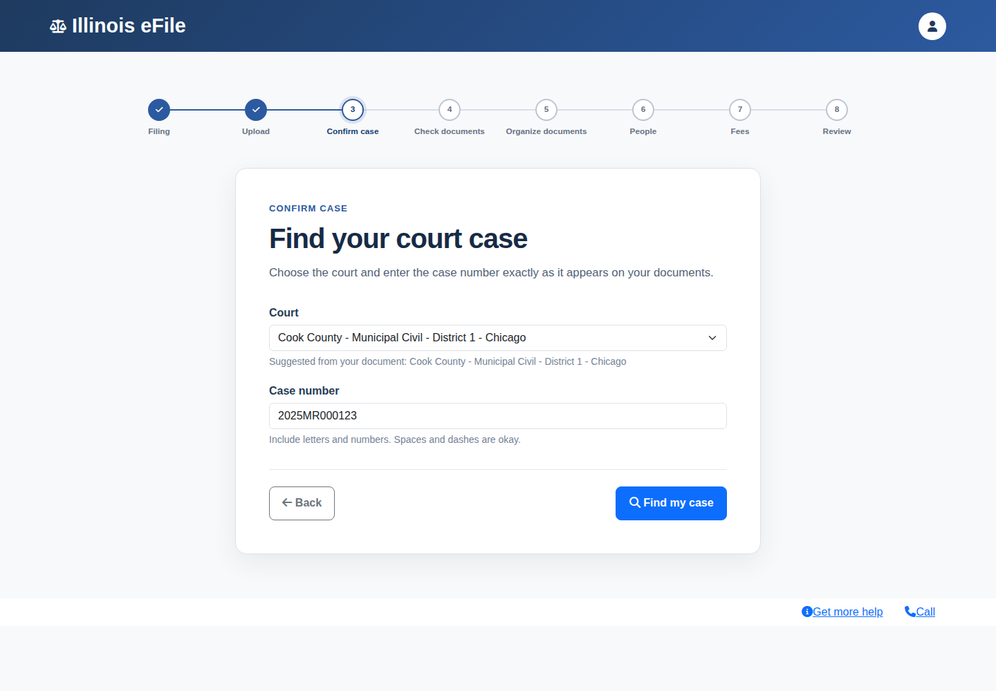Step 4: Case lookup