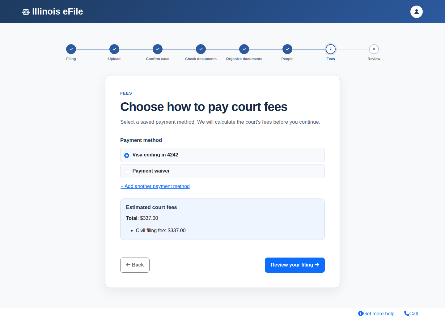 Step 12: Payment